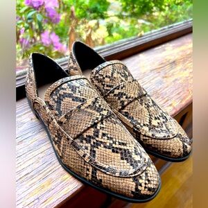 ZARA Snake Skin Loafers, Size 6.5